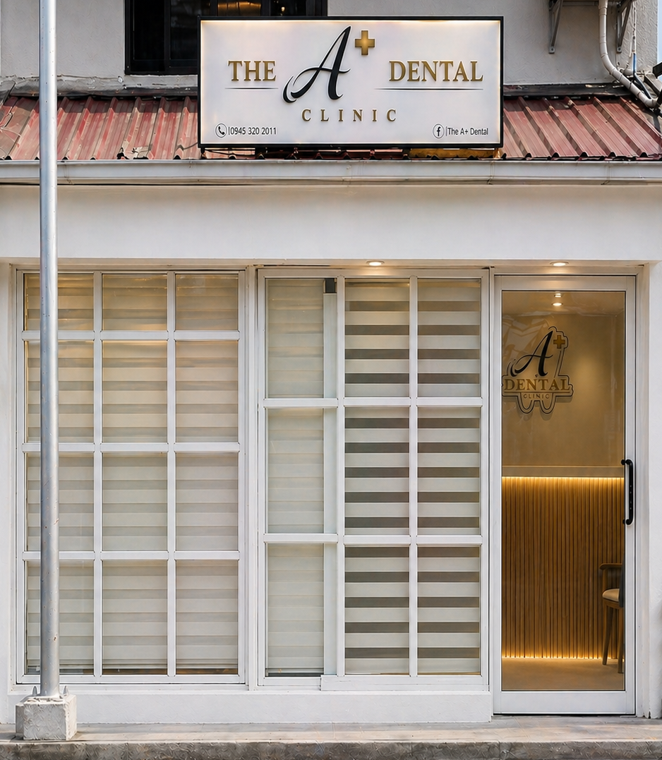 The A+ Dental clinic facade