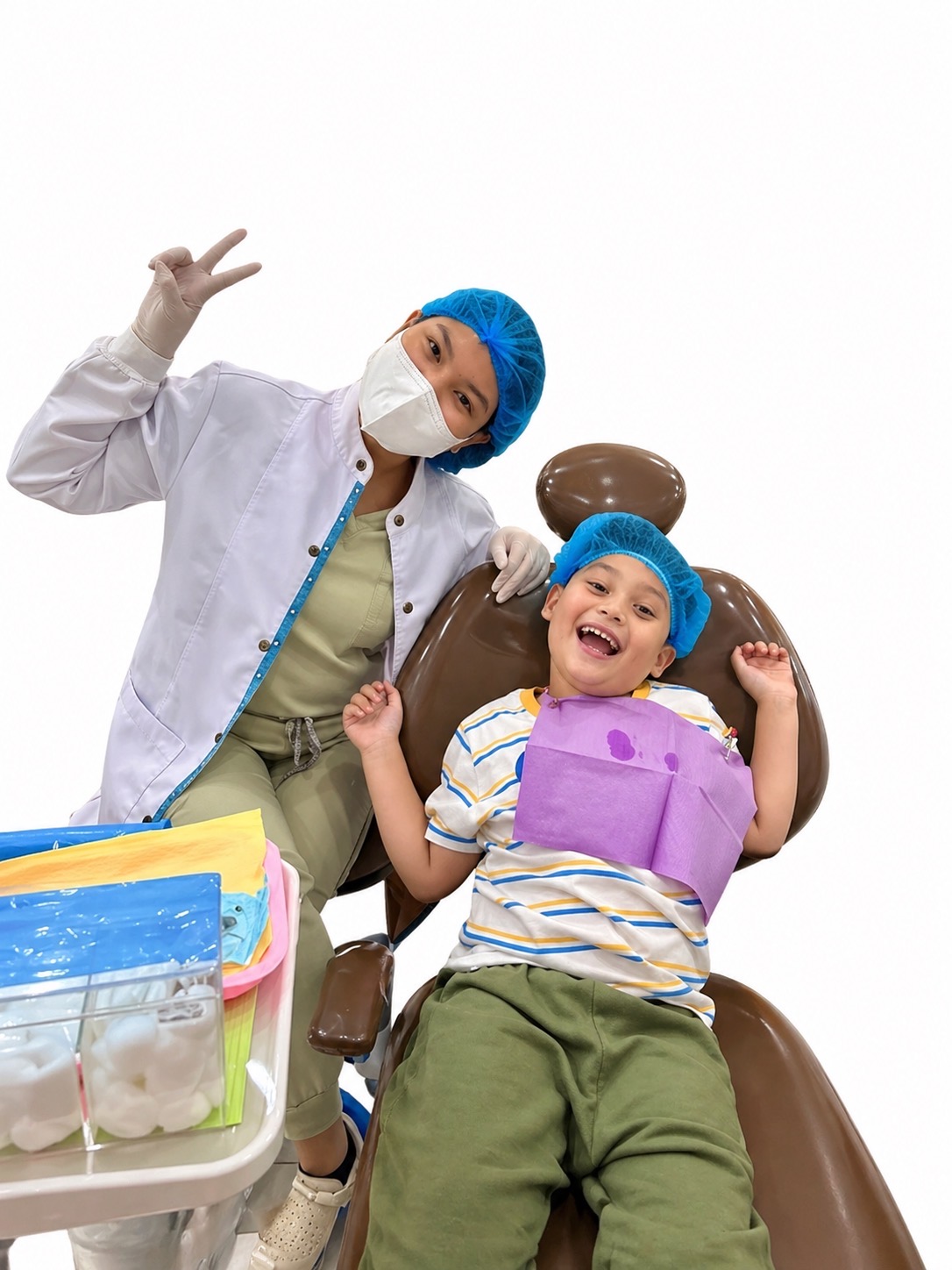 Happy young dental patient